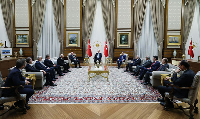 Erdoğan, Cumhur İttifakı Liderlerini Kabul Etti